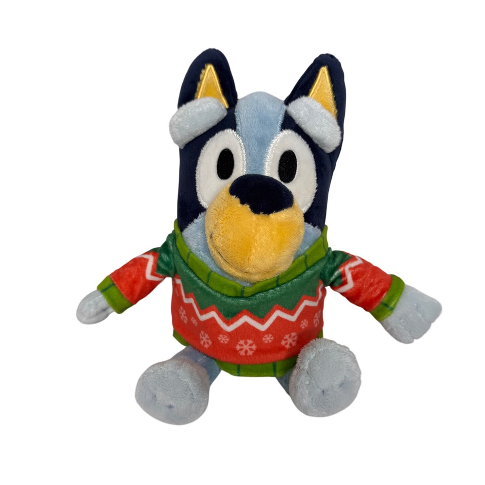 Bluey Christmas Plush Stuffed Animal Holiday Sweater Blue Heeler 10.5in XMas